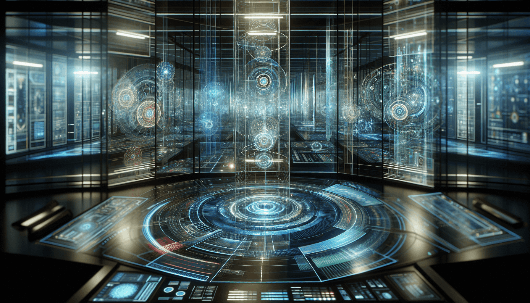 Close-up of futuristic technology